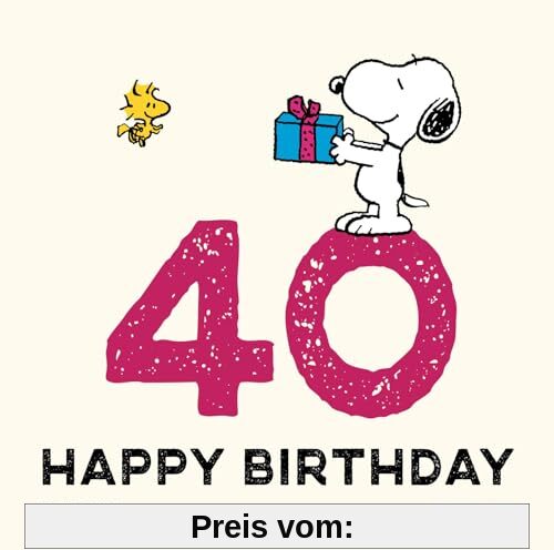 Peanuts Geschenkbuch: Happy Birthday zum 40. Geburtstag: Snoopy, Charlie Brown und Co gratulieren und schenken ein Lächeln | Ideales kleines Geschenk zum Geburtstag